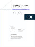 Download pdf Nutrition For Nursing 11Th Edition Archer Knippa ebook full chapter 