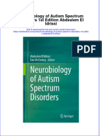Download full chapter Neurobiology Of Autism Spectrum Disorders 1St Edition Abdeslem El Idrissi pdf docx