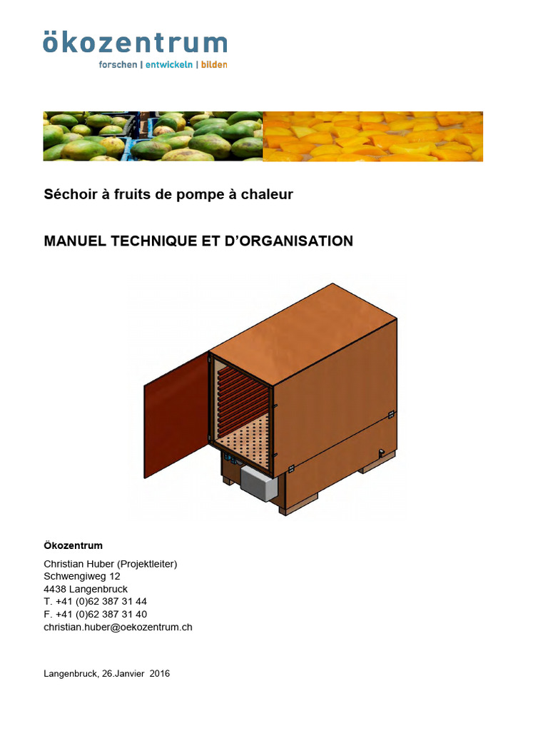 S choir Fruits Manuel Technique Complet PDF Tuyau Pompe Chaleur