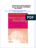 Download textbook Patient Centered Prescribing Seeking Concordance In Practice 1St Edition Jon Dowell ebook all chapter pdf 
