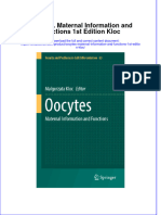 Textbook Oocytes Maternal Information and Functions 1St Edition Kloc Ebook All Chapter PDF