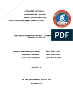 09) Recurso Administrativo en La Ley de Acceso A La Información Pública (GRUPO