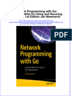 Download textbook Network Programming With Go Essential Skills For Using And Securing Networks 1St Edition Jan Newmarch ebook all chapter pdf 