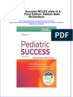PDF Pediatric Success Nclex Style Q A Review Third Edition Edition Beth Richardson Ebook Full Chapter