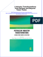 Textbook Petroleum Industry Transformations Lessons From Norway and Beyond Taran Thune Ebook All Chapter PDF