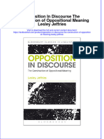Textbook Opposition in Discourse The Construction of Oppositional Meaning Lesley Jeffries Ebook All Chapter PDF