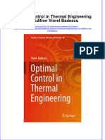 Textbook Optimal Control in Thermal Engineering 1St Edition Viorel Badescu Ebook All Chapter PDF