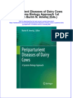 Download textbook Periparturient Diseases Of Dairy Cows A Systems Biology Approach 1St Edition Burim N Ametaj Eds ebook all chapter pdf 
