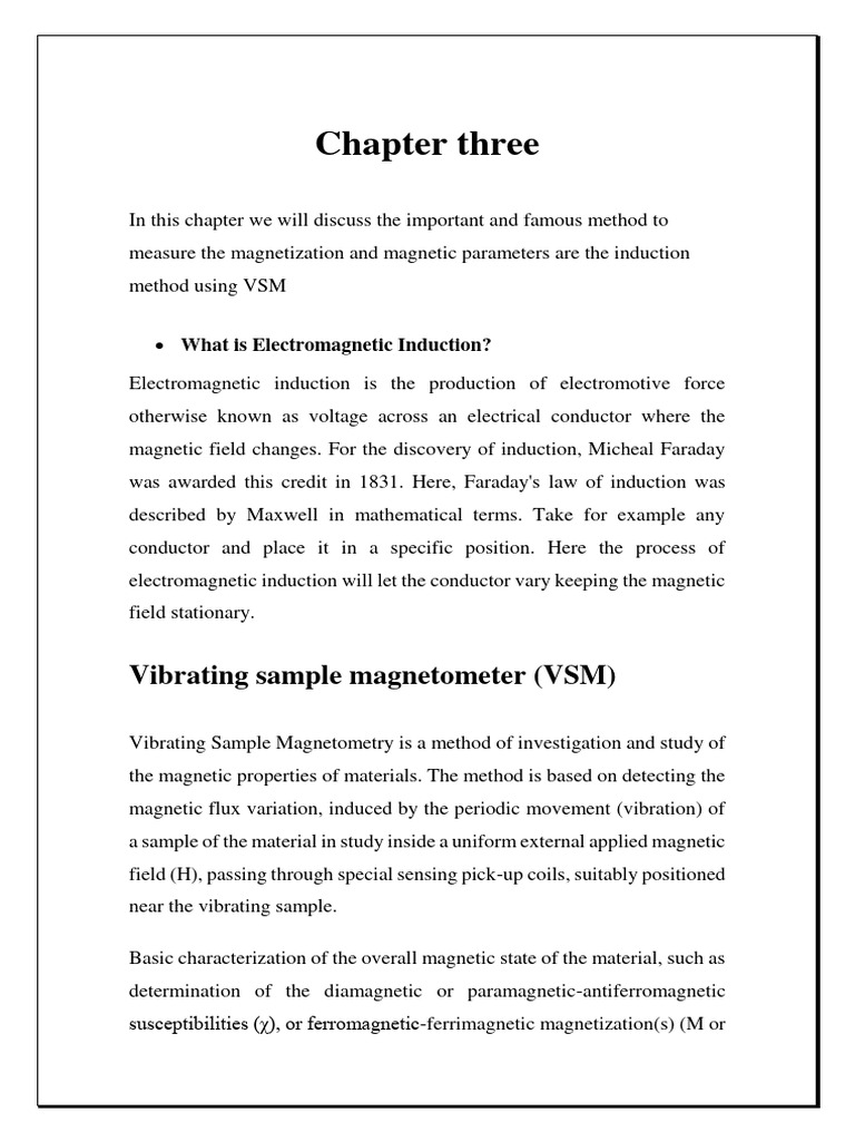 Chapter Three | PDF | Electromagnetic Induction | Inductor