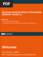 BABOK® Guide v3 Overview and Release | PDF | Business Analysis