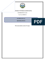 MTA MEMO June Exam p1 Grade 11 2022