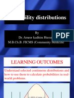 Probability Distributions: by Dr. Ameer Kadhim Hussein. M.B.Ch.B. FICMS (Community Medicine