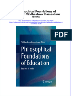 Download textbook Philosophical Foundations Of Education Siddheshwar Rameshwar Bhatt ebook all chapter pdf 