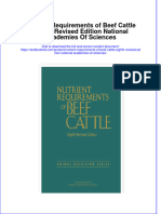 Download full chapter Nutrient Requirements Of Beef Cattle Eighth Revised Edition National Academies Of Sciences pdf docx