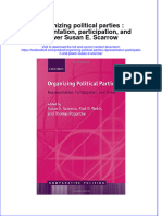 Textbook Organizing Political Parties Representation Participation and Power Susan E Scarrow Ebook All Chapter PDF