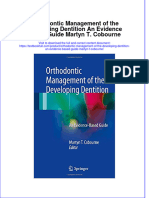 Download textbook Orthodontic Management Of The Developing Dentition An Evidence Based Guide Martyn T Cobourne ebook all chapter pdf 