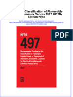 Download textbook Nfpa 497 Classification Of Flammable Liquids Gases Or Vapors 2017 2017Th Edition Nfpa ebook all chapter pdf 