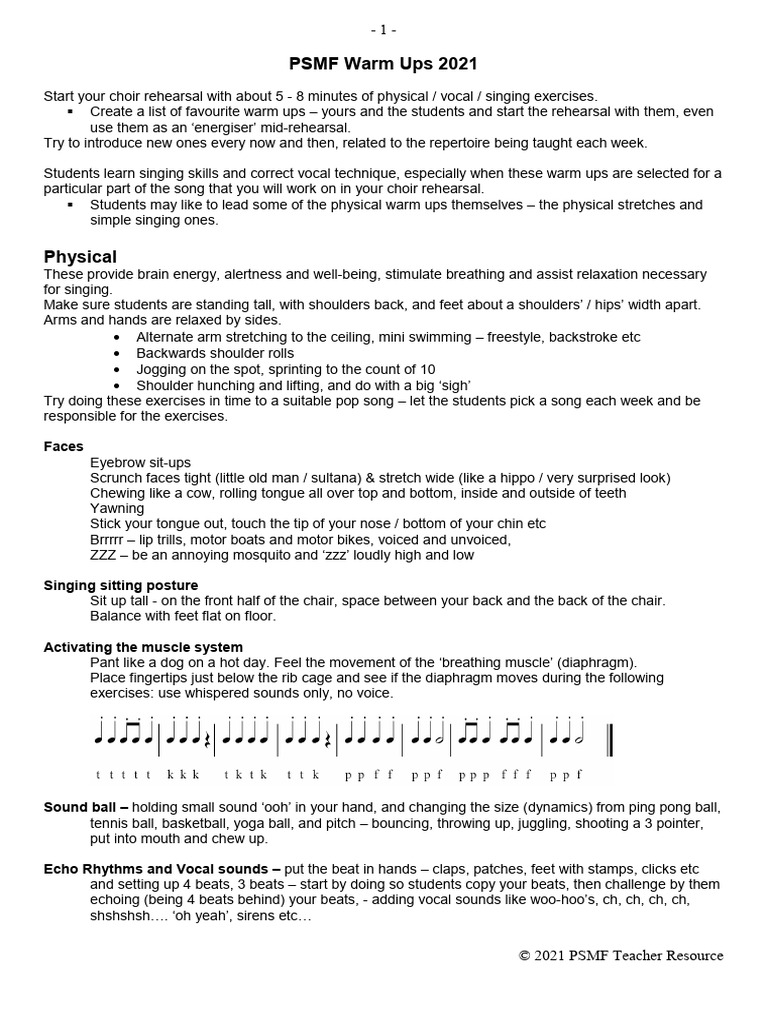 Singing Vowel Modifications