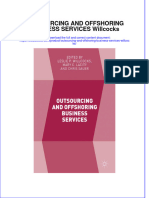 Textbook Outsourcing and Offshoring Business Services Willcocks Ebook All Chapter PDF