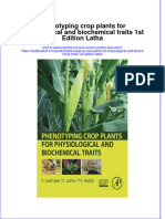 PDF Phenotyping Crop Plants For Physiological and Biochemical Traits 1St Edition Latha Ebook Full Chapter