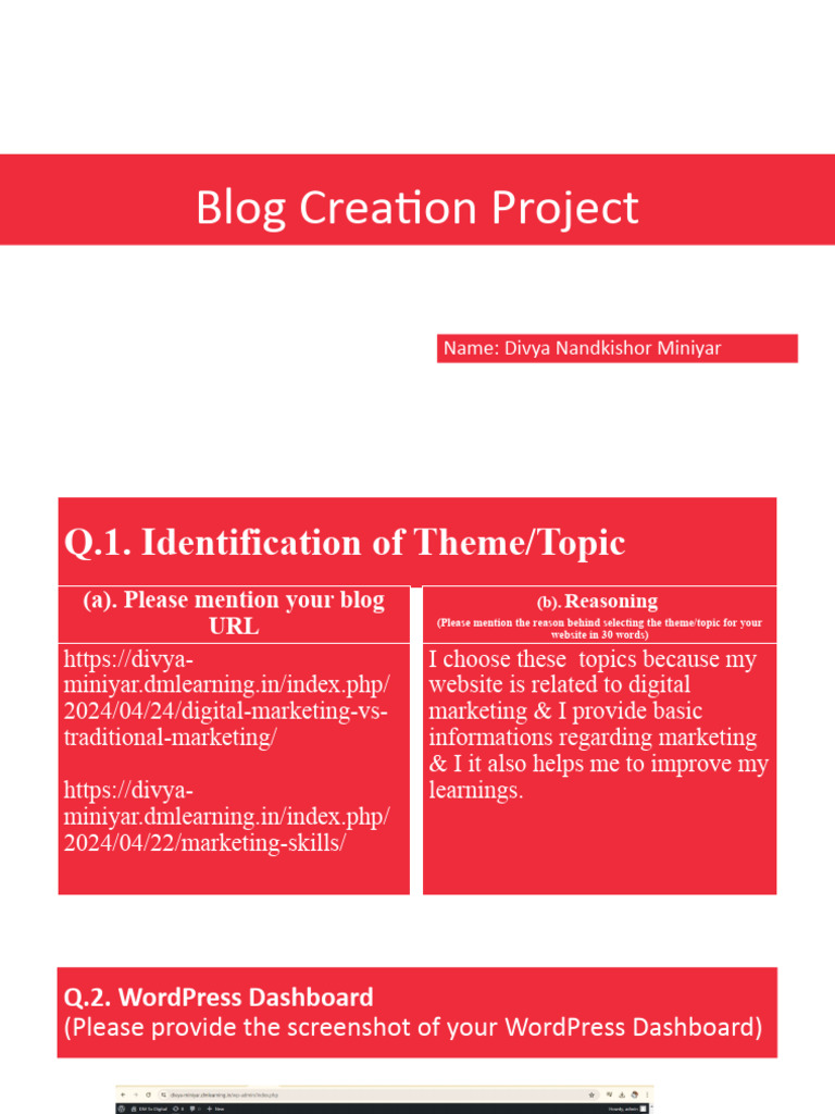 Divya Miniyar's Digital Marketing Blog | PDF