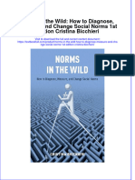Download textbook Norms In The Wild How To Diagnose Measure And Change Social Norms 1St Edition Cristina Bicchieri ebook all chapter pdf 