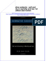 Download textbook Normative Subjects Self And Collectivity In Morality And Law 1St Edition Dan Cohen ebook all chapter pdf 