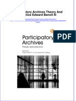 PDF Participatory Archives Theory and Practice Edward Benoit Iii Ebook Full Chapter