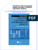 PDF Monetary Valuation of Environmental Impacts Models and Data 1St Edition Bengt Steen Author Ebook Full Chapter