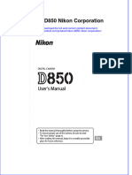 Full Chapter Nikon D850 Nikon Corporation PDF
