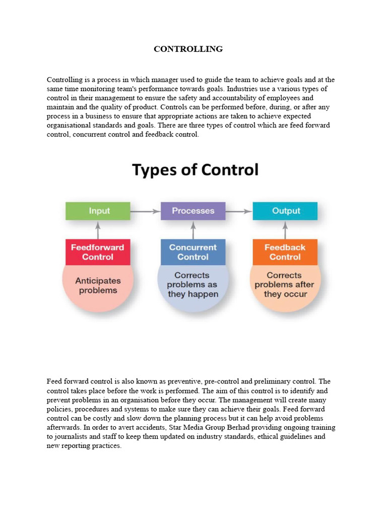 Controlling | PDF | Feedback | Goal