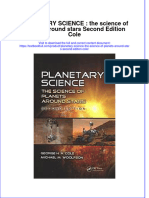 PDF Planetary Science The Science of Planets Around Stars Second Edition Cole Ebook Full Chapter