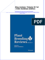 PDF Plant Breeding Reviews Volume 43 1St Edition Irwin Goldman Editor Ebook Full Chapter