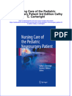 Textbook Nursing Care of The Pediatric Neurosurgery Patient 3Rd Edition Cathy C Cartwright Ebook All Chapter PDF