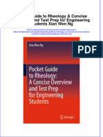 PDF Pocket Guide To Rheology A Concise Overview and Test Prep For Engineering Students Xian Wen NG Ebook Full Chapter