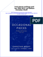 Textbook Occasional Pieces Writings and Interviews 1952 2013 1St Edition Christian Wolff Ebook All Chapter PDF