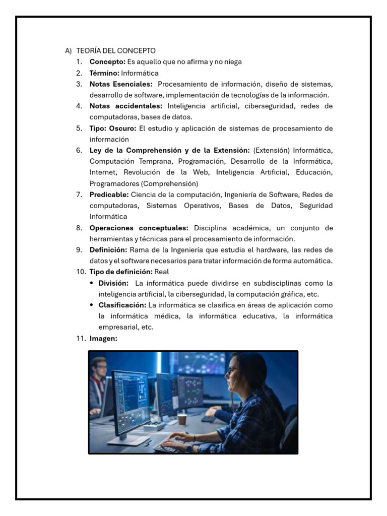 Teoría Del Concepto. Informatica | PDF | Informática | Ciencias de la ...