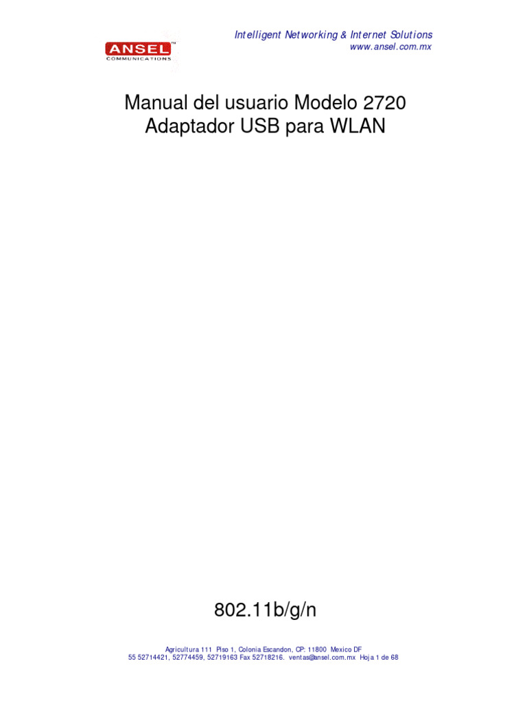 2720 Manual | PDF | Punto de acceso inalámbrico | LAN inalámbrico
