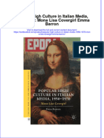 Textbook Popular High Culture in Italian Media 1950 1970 Mona Lisa Covergirl Emma Barron Ebook All Chapter PDF