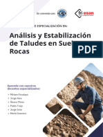 Análisis y Estabilización de Taludes en Suelos y Rocas: Diploma