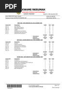 KNUST Academic Transcript: Joseph Oteng | PDF | Chemical Engineering ...