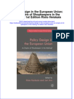 Download textbook Policy Design In The European Union An Empire Of Shopkeepers In The Making 1St Edition Risto Heiskala ebook all chapter pdf 