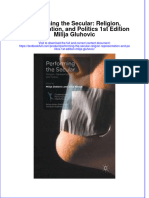 Download textbook Performing The Secular Religion Representation And Politics 1St Edition Milija Gluhovic ebook all chapter pdf 