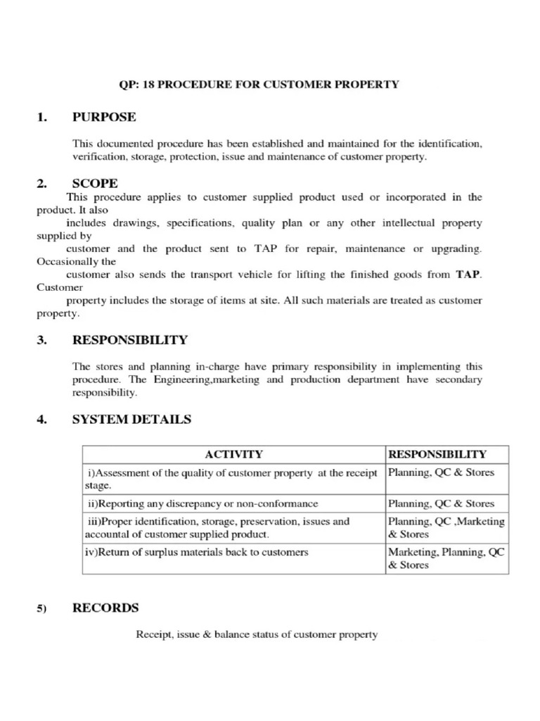 Procedure For Incoming Material and Customer Product 1715065944 | PDF