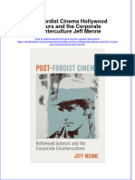 PDF Post Fordist Cinema Hollywood Auteurs and The Corporate Counterculture Jeff Menne Ebook Full Chapter