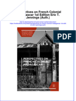 Textbook Perspectives On French Colonial Madagascar 1St Edition Eric T Jennings Auth Ebook All Chapter PDF