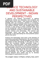 Science Technology and Sustainable Development - Indian Perspectives