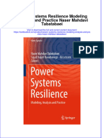 Textbook Power Systems Resilience Modeling Analysis and Practice Naser Mahdavi Tabatabaei Ebook All Chapter PDF