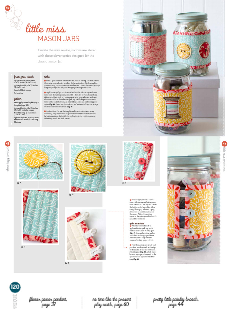 Mason Jars PDF Appliqué Quilt