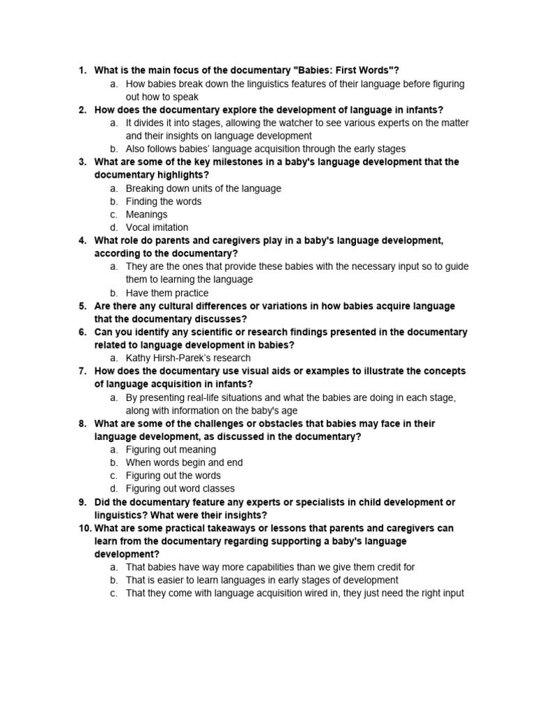 Understanding Infant Language Development | PDF